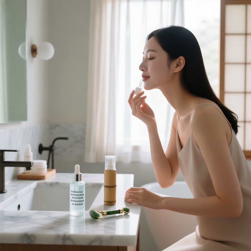Rutina nocturna k-beauty piel sensible/ irritada