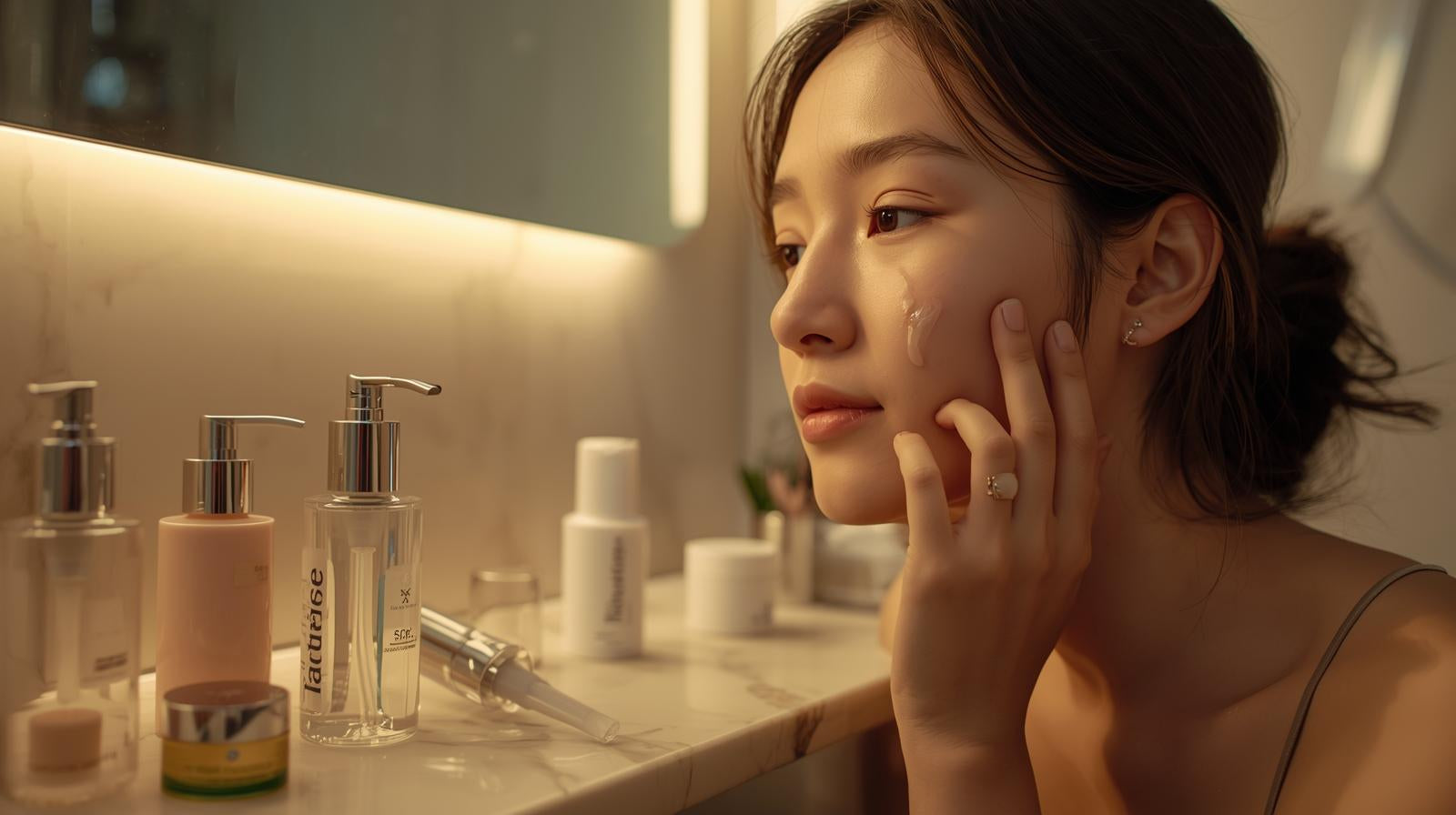 Rutina nocturna k-beauty piel acneica