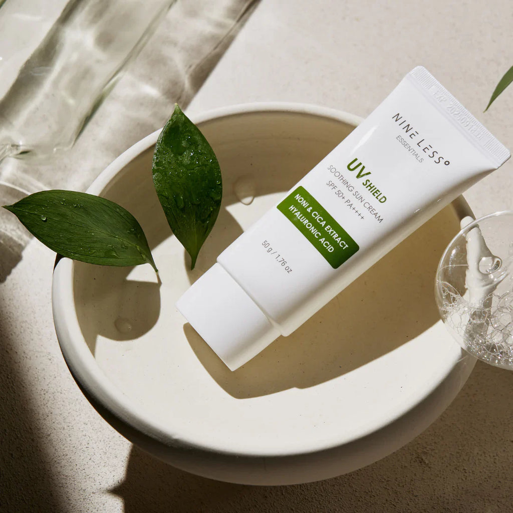 Essentials UV Shield Soothing Sun Cream SPF50+ PA++++ | NINE LESS