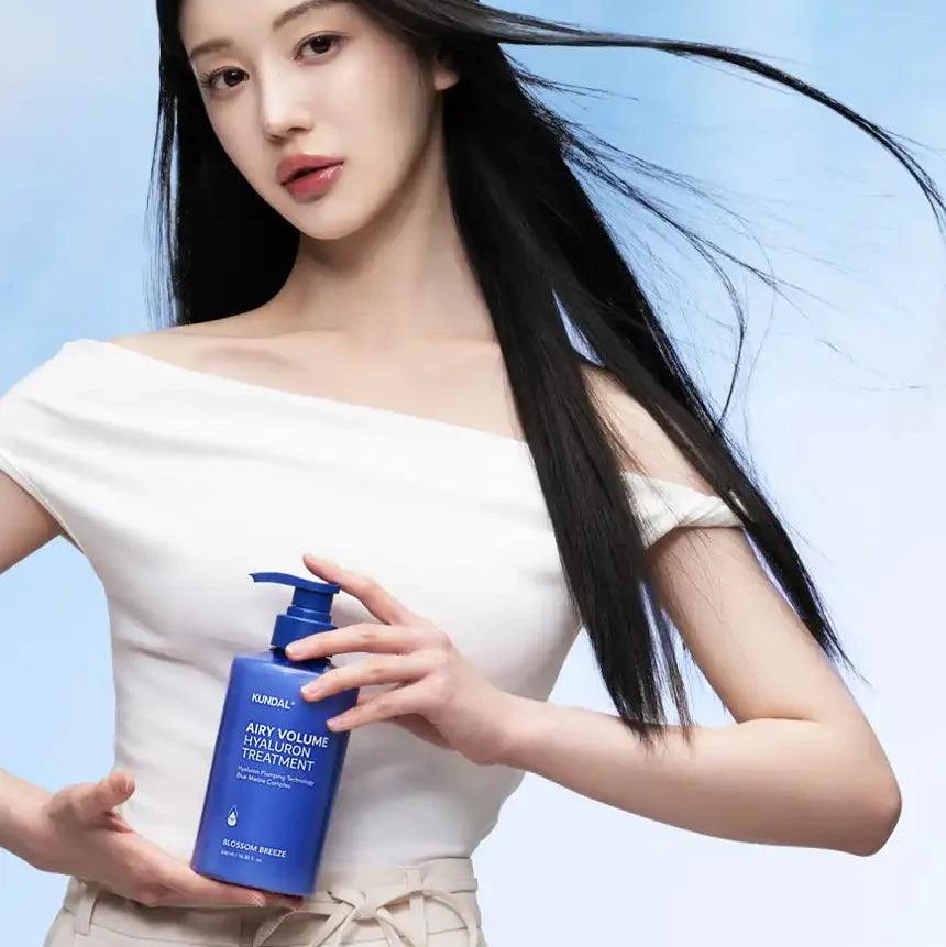 AIRY VOLUME HYALURON EDITION BLOSSOM BREEZE (Shampoo 300ml + Treatment 300ml) – KUNDAL