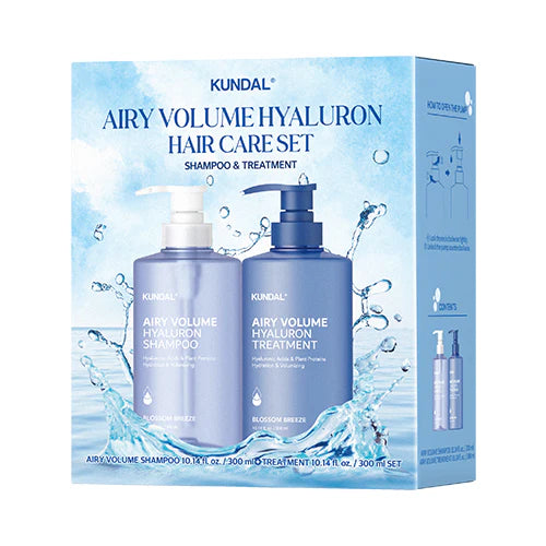 AIRY VOLUME HYALURON EDITION BLOSSOM BREEZE (Shampoo 300ml + Treatment 300ml) – KUNDAL