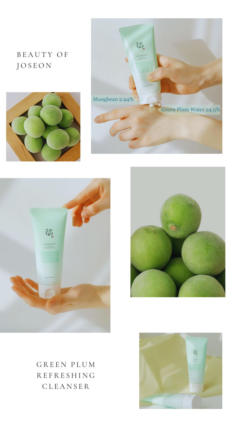 Green Plum Refreshing Cleanser 100ml - Beauty of Joseon foam