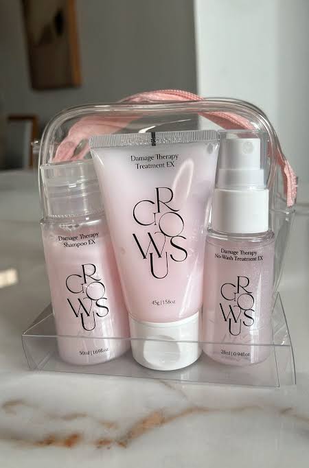GROWUS Damage Therapy Travel Kit (Shampoo 50ml + Treatment 45g + No Wash Treatment 28ml) – GROWUS
